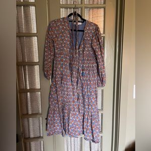 Emerson Fry for India Collection block print midi dress